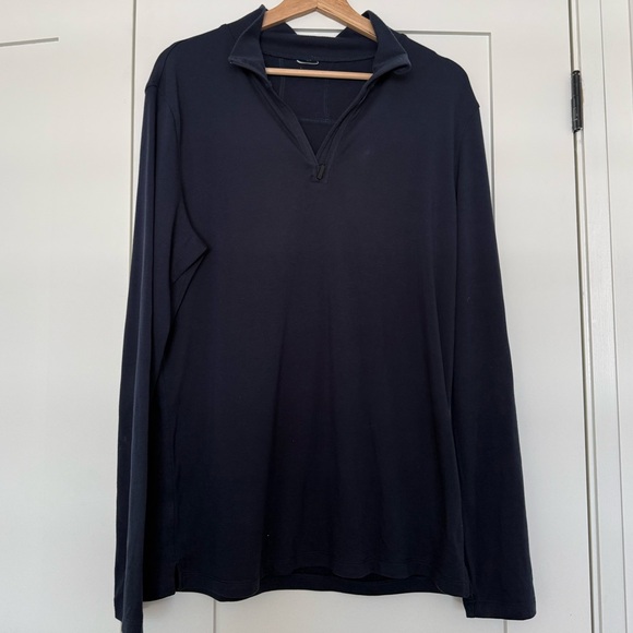 Kit and Ace Men’s Technical Four-way Stretch Navy Blue 1/4 Zip Pullover - Medium - Picture 2 of 9